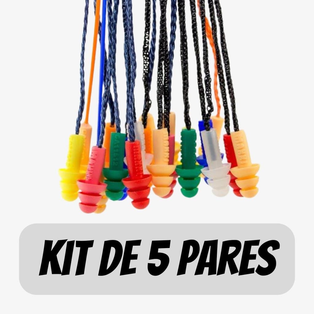 Kit 5 Pç Protetor Plug Auricular Ouvido Silicone Maxxi CA:11.512
