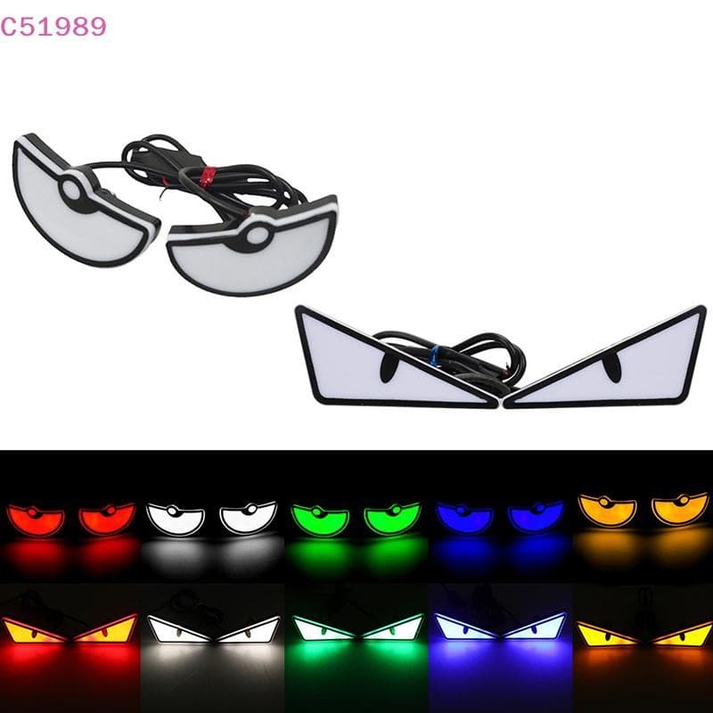 [kaan] 2 Pçs Carro LED Diabo Olhos Luz Universal Demônio Farol Motocicleta Sinal De Volta Pisca Lâmpada Traseira Decoraç