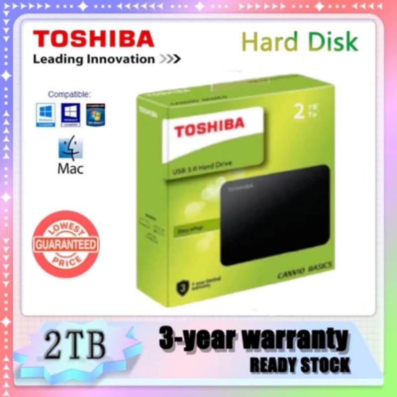 ❤️Toshiba❤️Disco Rígido Externo HD 4TB SSD 2TB 1TB USB 3.1 Tipo C Interface De Alta Qualidade [Original💯]