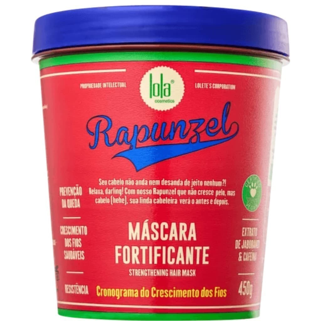Lola Cosmetics Rapunzel - Máscara Fortificante Crescimento Dos Fios 450g