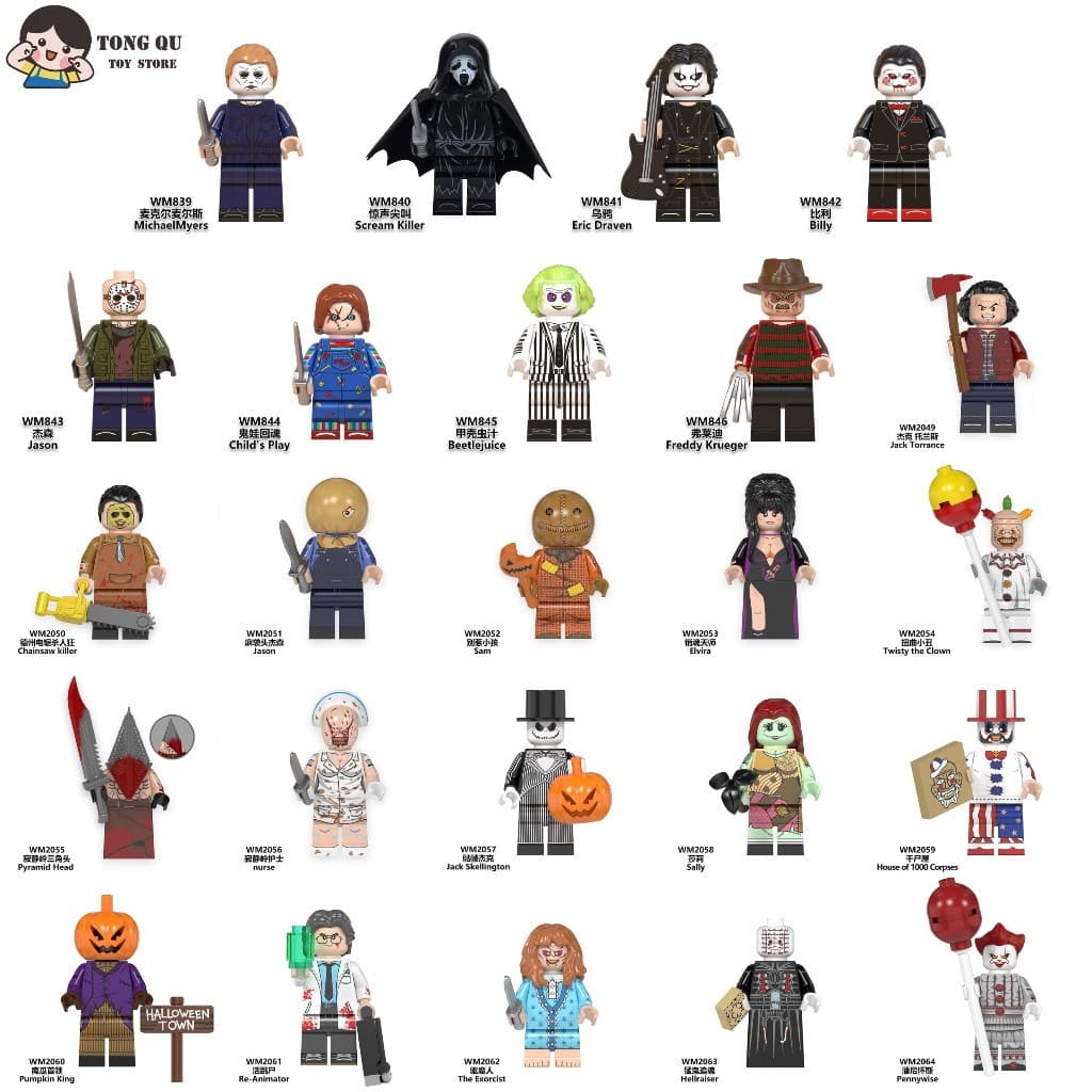 Crianças brinquedos presentes de natal decorações de mesa blocos de construção de Halloween