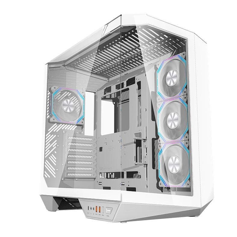 Gabinete Gamer Aigo Darkflash Arcee DY470,ARGB,Full-Tower,Lateral de Vidro,4Fans,Branco,DY470-WH-4F