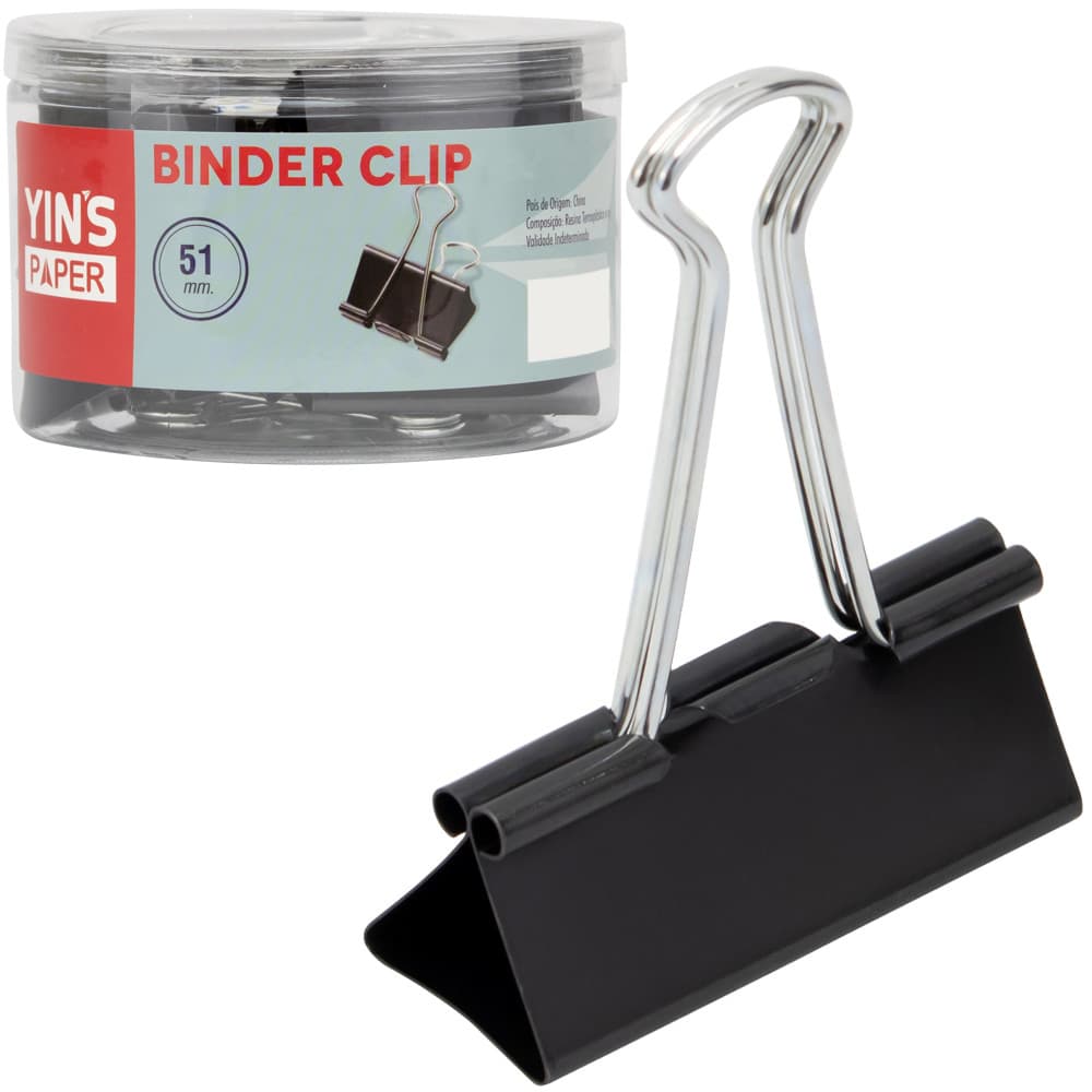 24 Binder Clip Metálico 51mm Preto Colorido Borboleta Clipe Prendedor de Papel Embalagem Balão