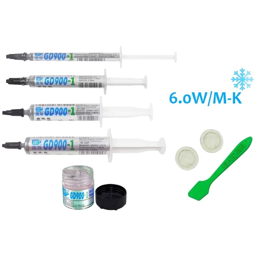 Pasta Térmica Gd900-1 6.0W/mk 1g 3g 7g 15g 30g Para Videogame Placas de vídeo Computador Notebook