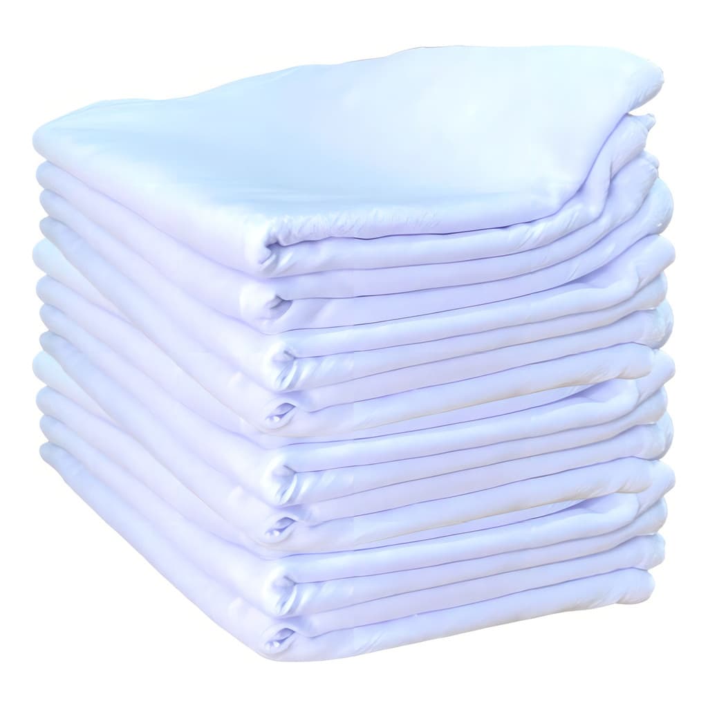 Pano De Prato Branco O Legitimo Kit Com 10 Peças Cor Pano Branco Liso Pé de Galinha Tecido Grosso