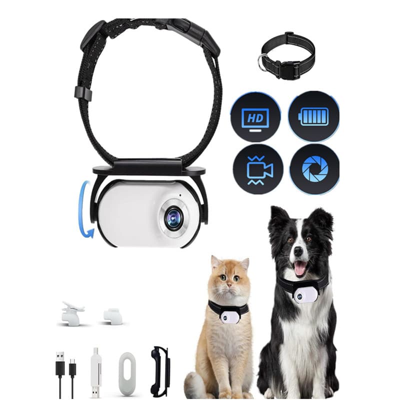 Câmera De Polegar Para Animais De Estimação 1080P HD Wearable Cat Dog POV Anti Shake Mini Action Cam Gravação De