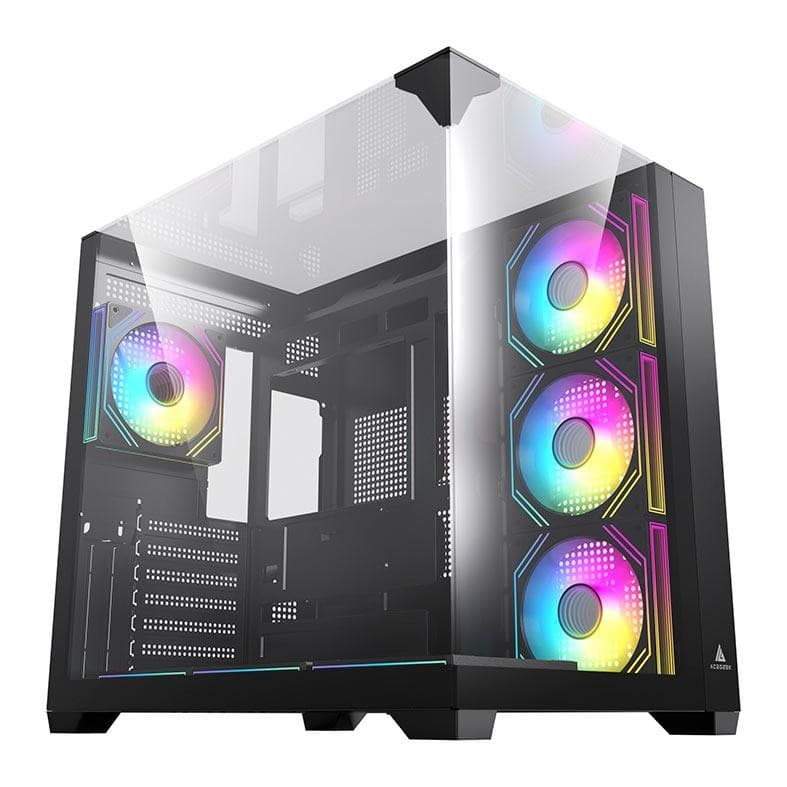 Gabinete Gamer Acegeek Viewmax, Mid-Tower, Lateral de Vidro, Preto, AG-VIEWMAX-BK