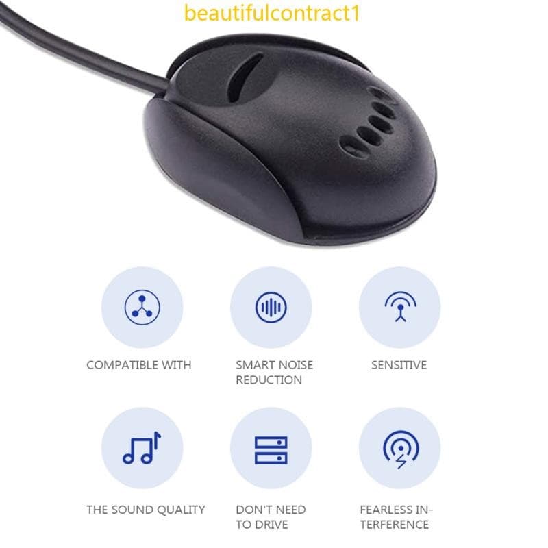 Car Mount 3 5 Microfone Redução Ruído Externo Para Carro Estéreo