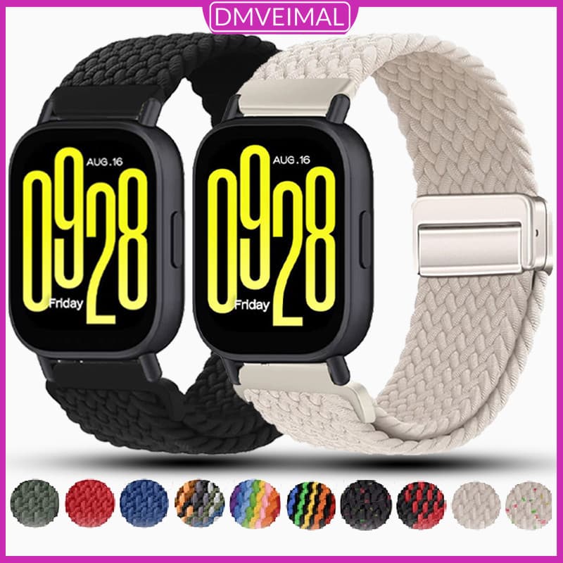 Pulseira 22mm 20mm De Nailon Para Relógio Smartwatch Redmi Watch 5 Active/5 Lite/Samsung Galaxy/Amazfit/Garmin/Xiaomi