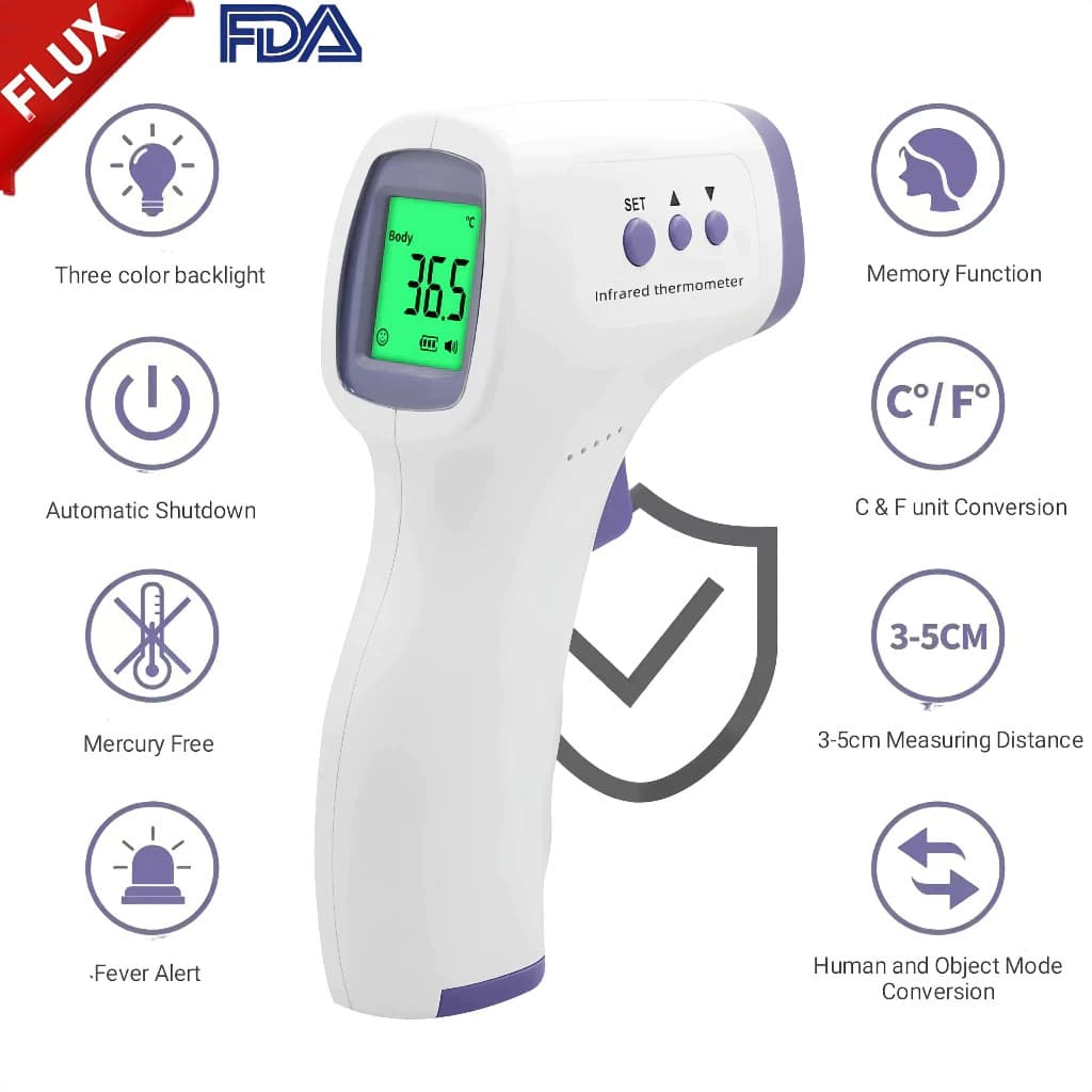 Termômetro Infravermelho Para Bebê Adulto Termômetro Digital Display Lcd