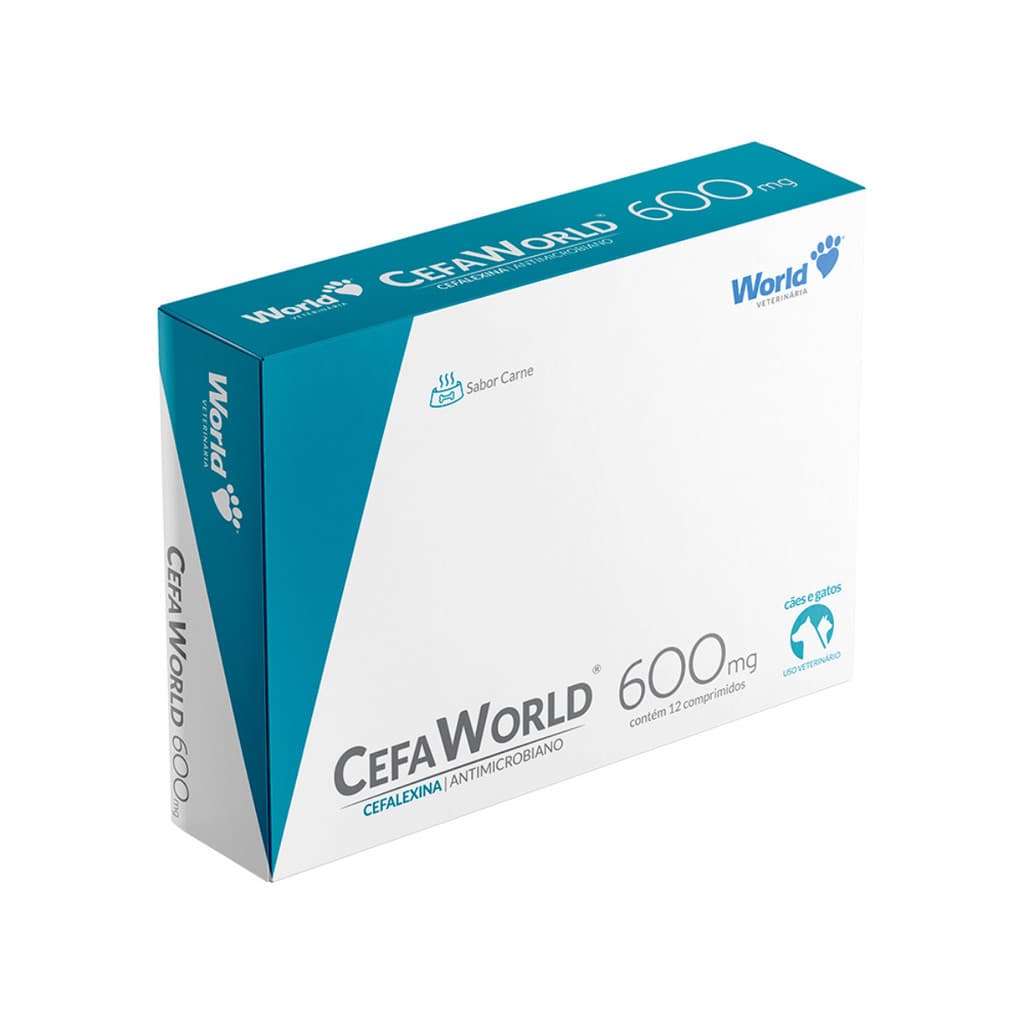 CefaWorld 600mg para Cães e Gatos - 12 Comprimidos