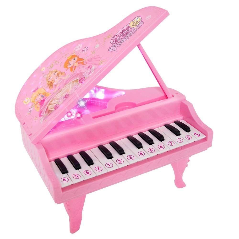 Piano das Princesas Rosa com Luz e Música DMT6599 - Dm Toys
