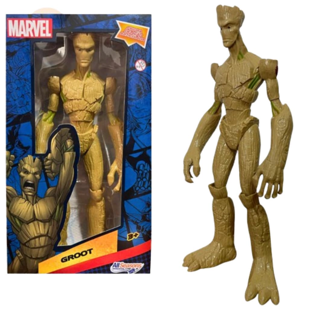 Brinquedo Groot Boneco Articulado Marvel All Seasons 22 cm