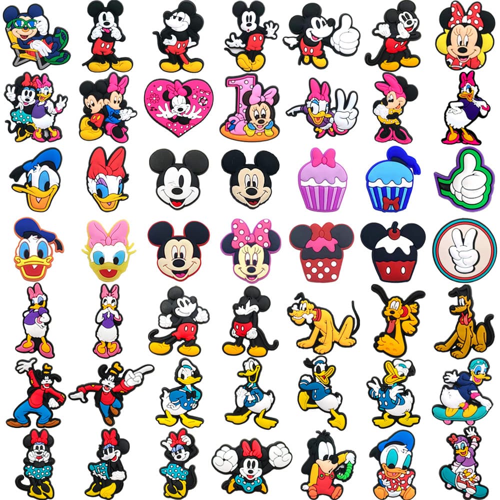 49 Estilos Personagens Bonitos Dos Desenhos Animados Tênis Encantos Sandálias Pingente Botão Original Sapato Tamanco Pin