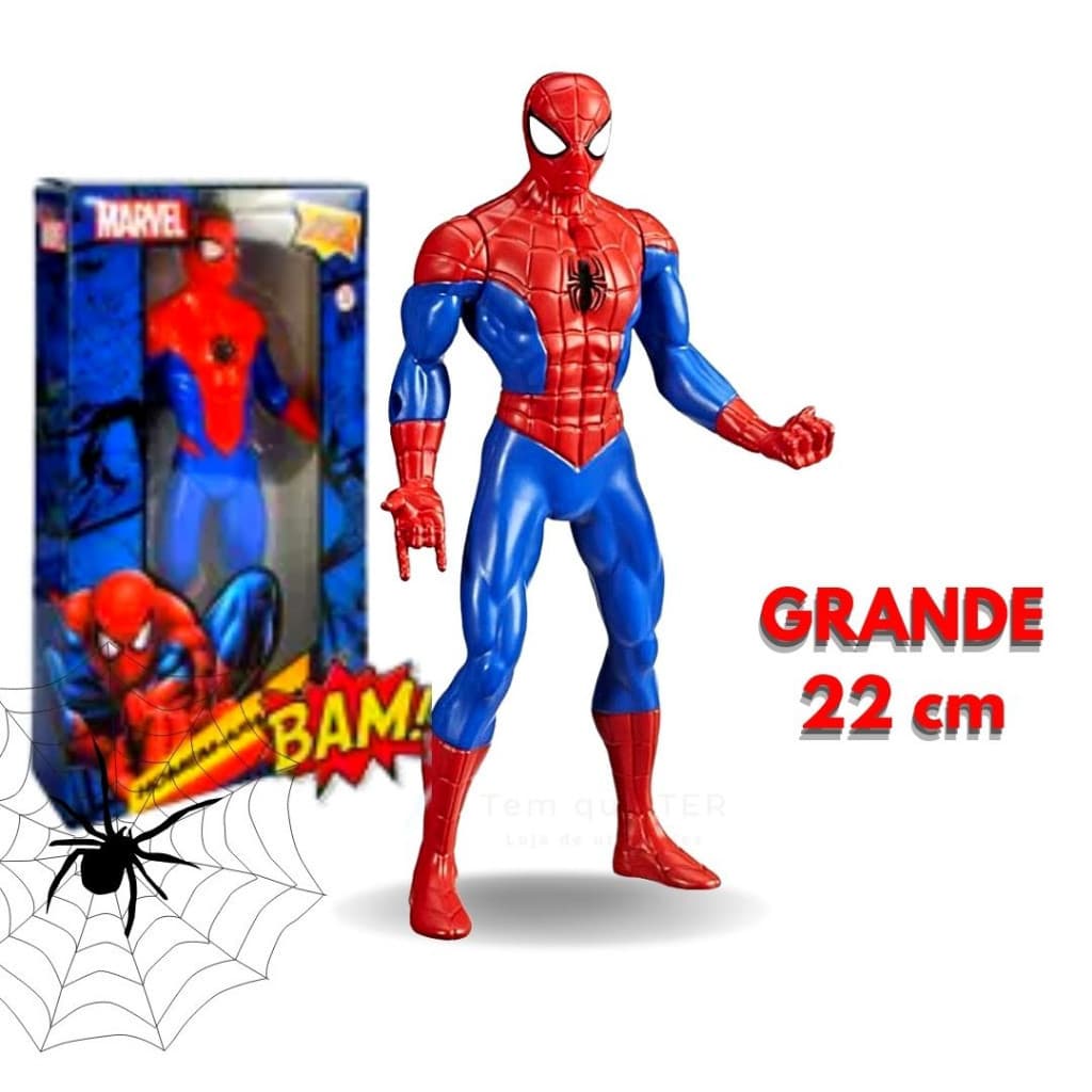 Boneco Homem Aranha Brinquedo Vingadores Articulado Grande 22 Cm