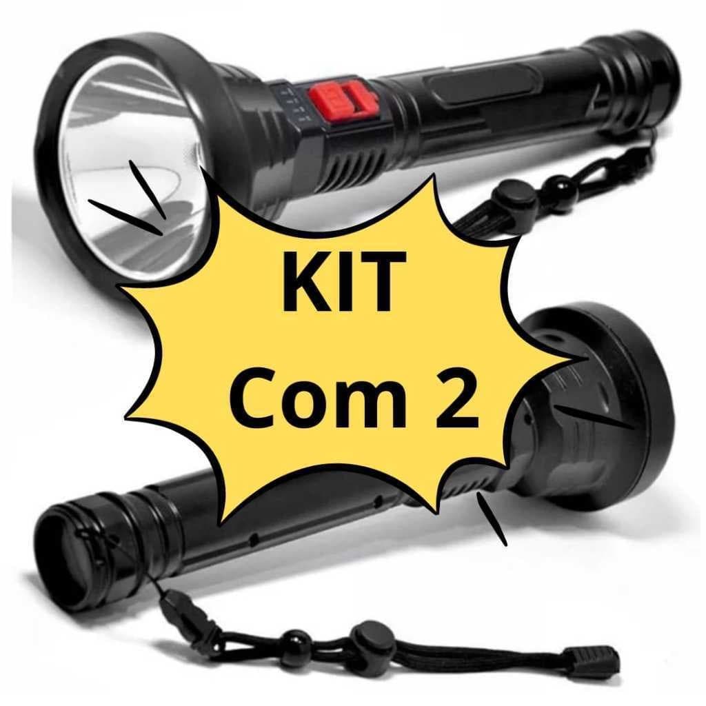 KIT 2 Lanternas Recarregavél Grande com Longo Alcance Para Acampamento MT045 (1)