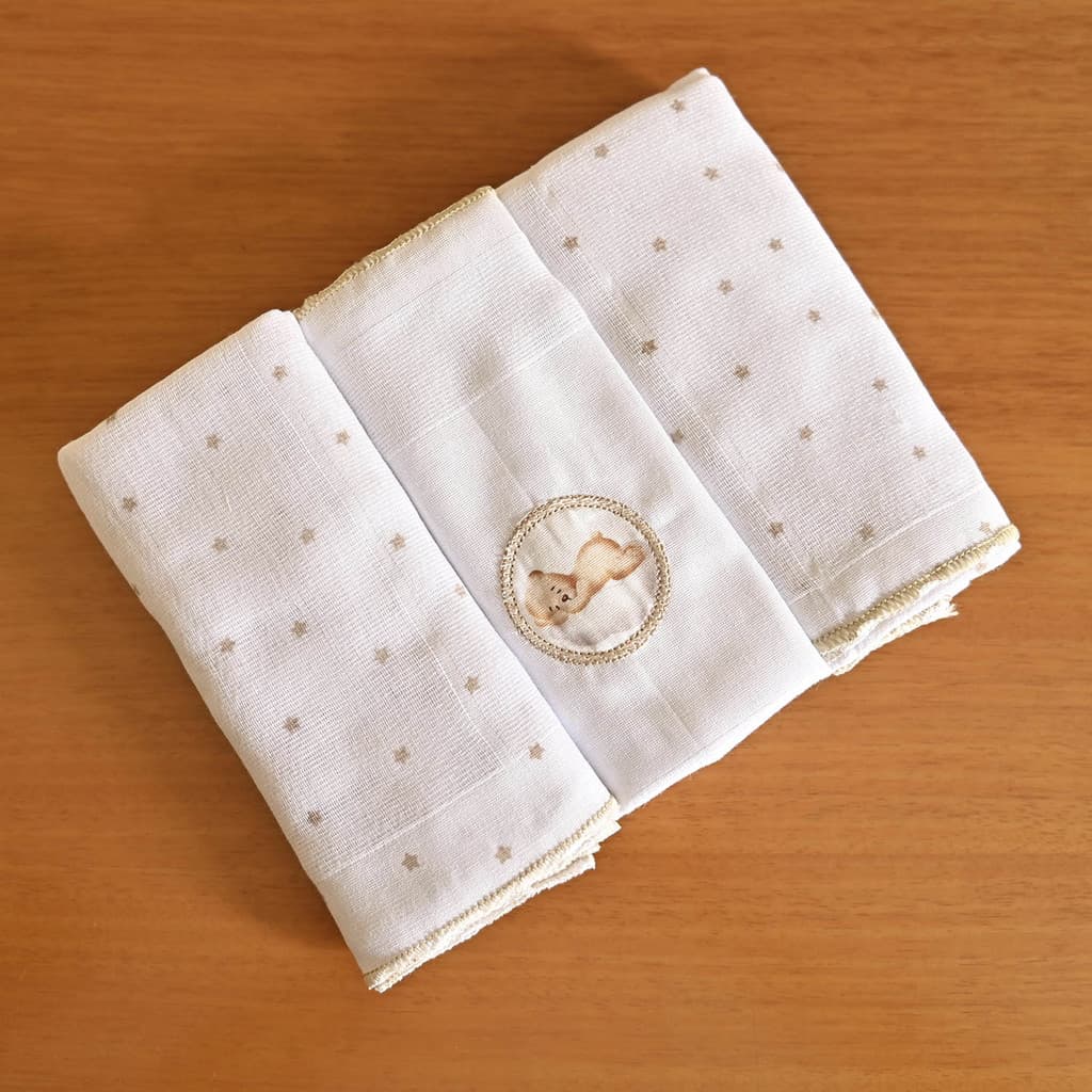 kit 3 Fraldas de Pano Luxo 68 cm x 70 cm Bublim Sonhos