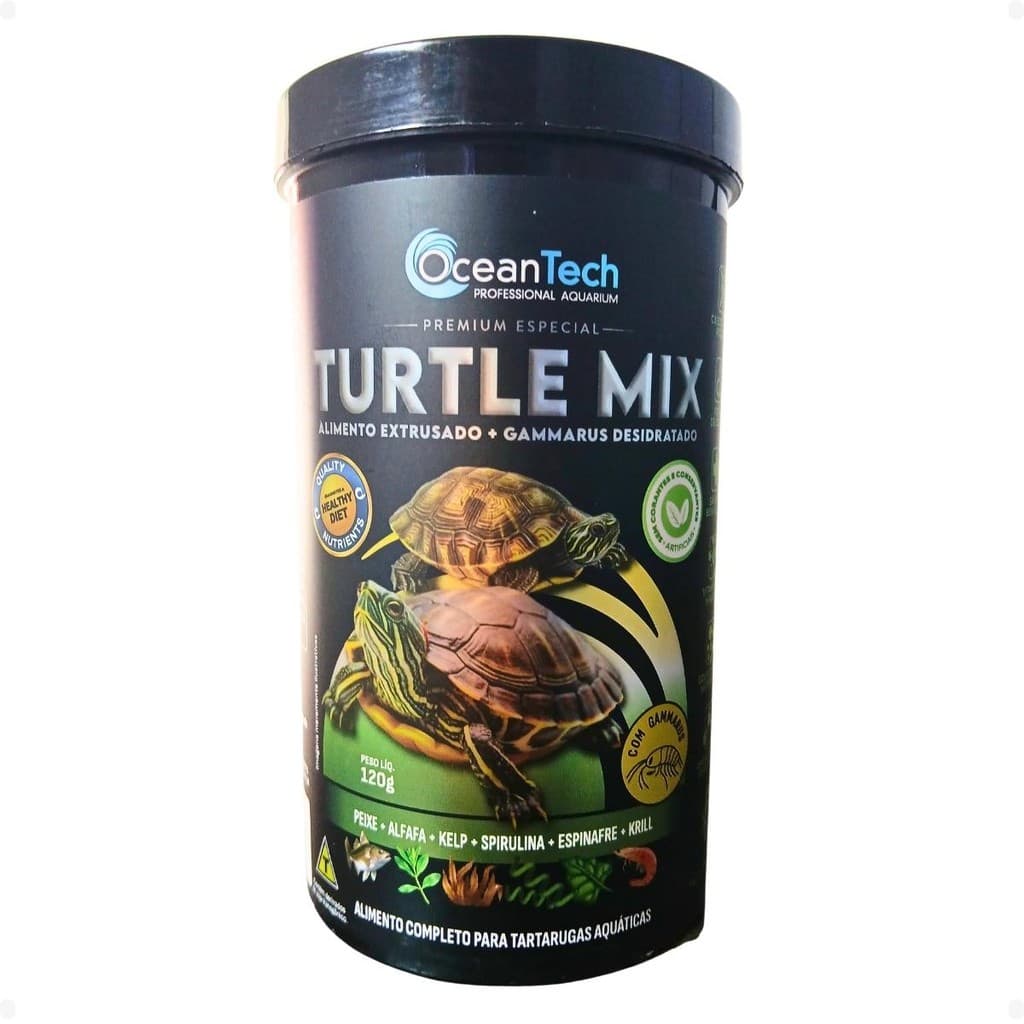 Ocean Tech Turtle Mix 120g Alimento Tartarugas Aquáticas