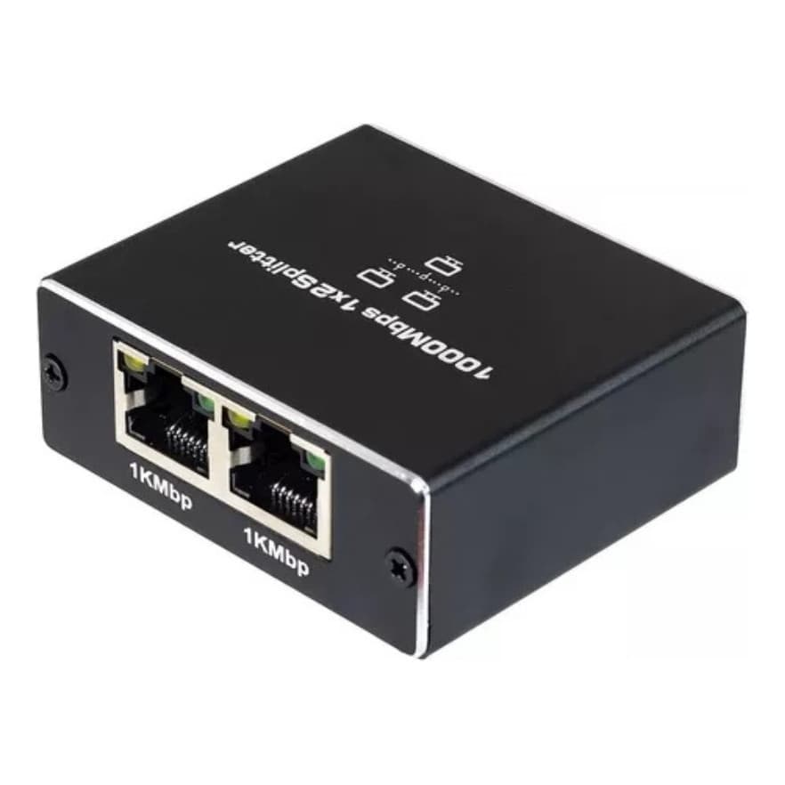 Adaptador Splitter Ethernet 1 Entrada 2 Saidas 1000mbps