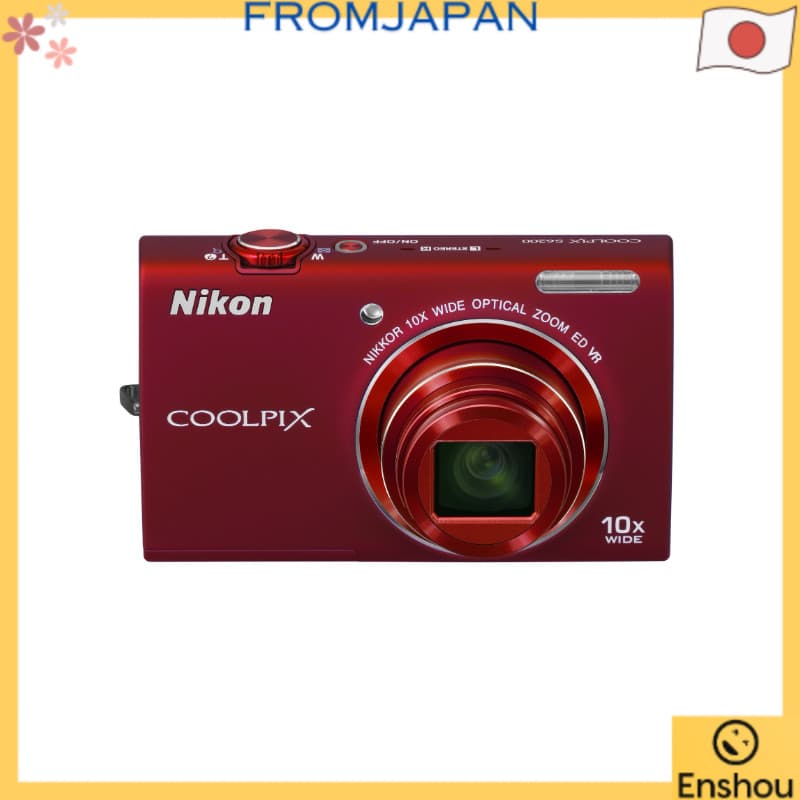 [USED]FromJapan[USED]Câmera Digital Nikon COOLPIX S6200 Vermelho Brilhante S6200RD