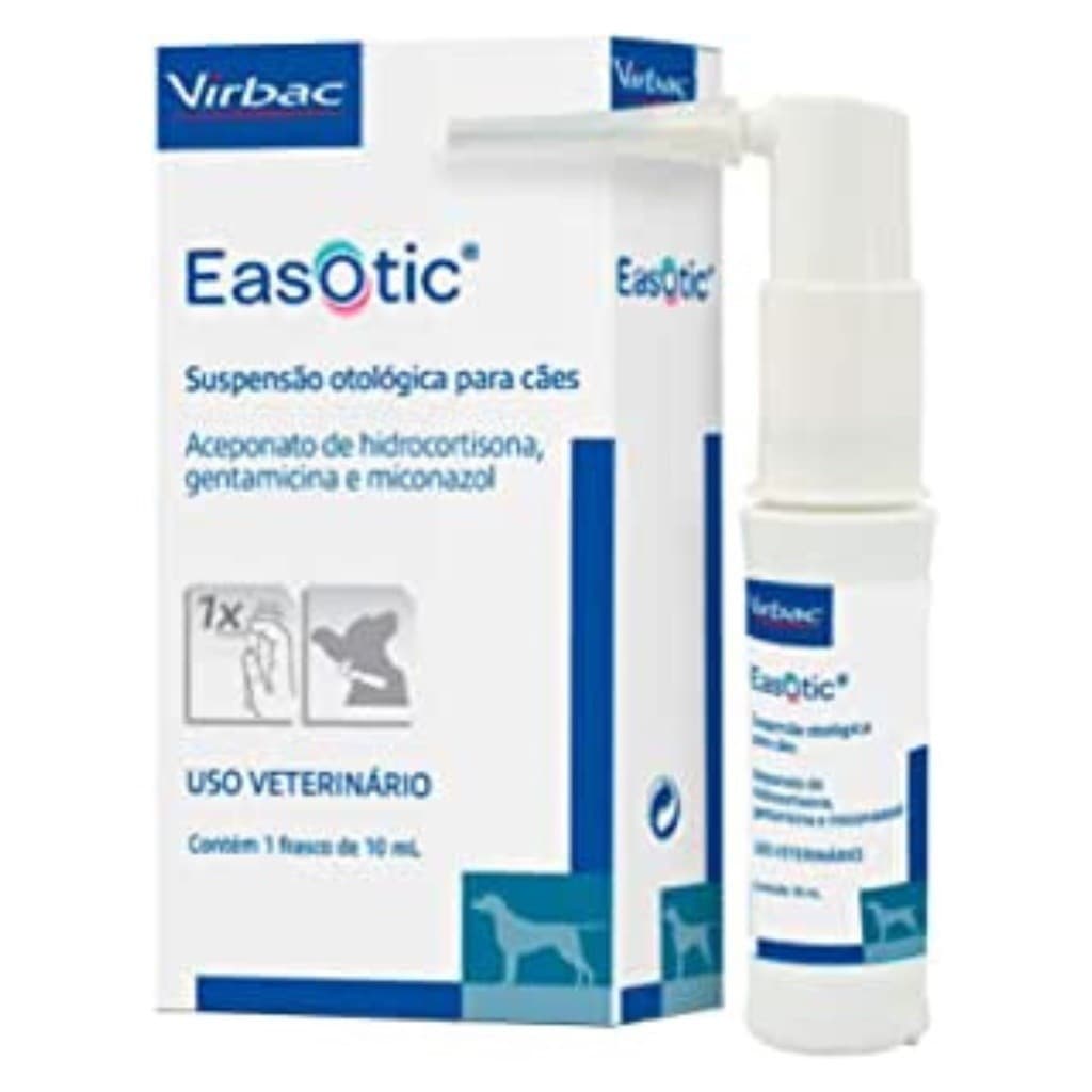 Solução Easotic Virbac de Tratamento Otológico para Cães - 10 ml