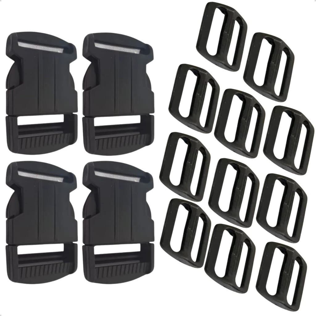 Kit 4 Fechos Engate Rápido 40mm E 8 Reguladores Equipamento