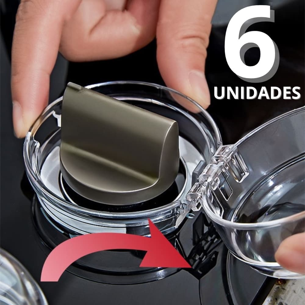 Protetor De Botão Para Fogão Cozinha Tampa Protetora Trava Infantil Criança Proteção Forno Gás