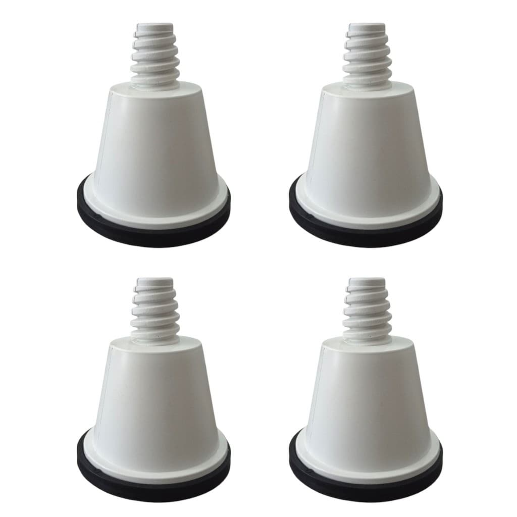 Jogo De Pés Niveladores Branco Compatível Mondial Clean