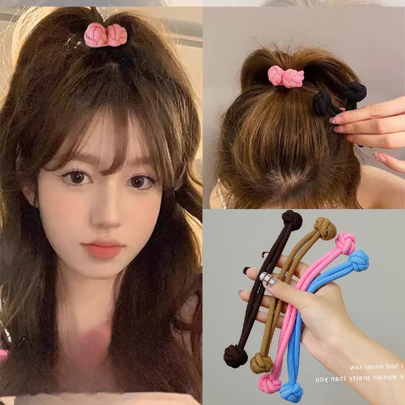 M&P 3Pcs Novo Estilo Chinês Faixas De Cabelo De Borracha Esticada Corda Scrunchie Acessórios