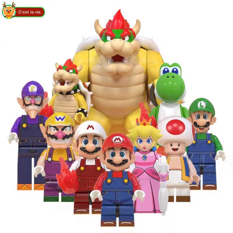 Brinquedo de montar Peça decorativa Brinquedos de Menino Presente de aniversário boneco de Encanador Dinossauro