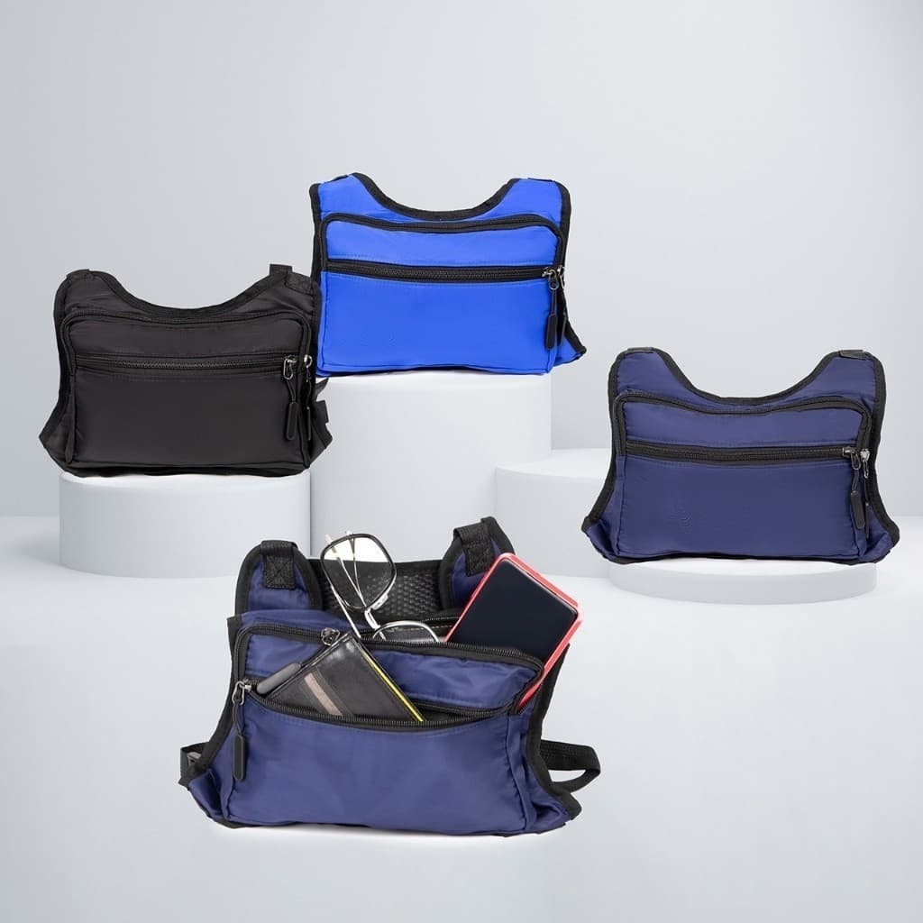 Bolsa de Peito Sling Alça Ajustável Unissex Impermeável e Multifuncional