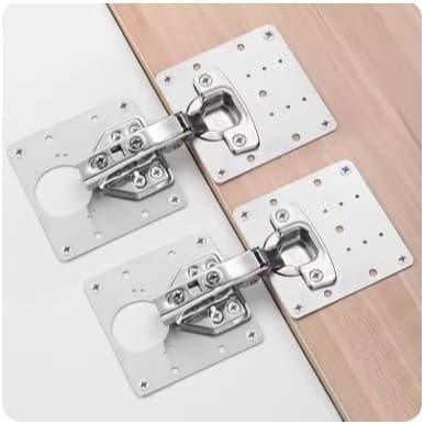 Kit Placas Para Conserto De Dobradiça Armário Mdf Porta Reparo