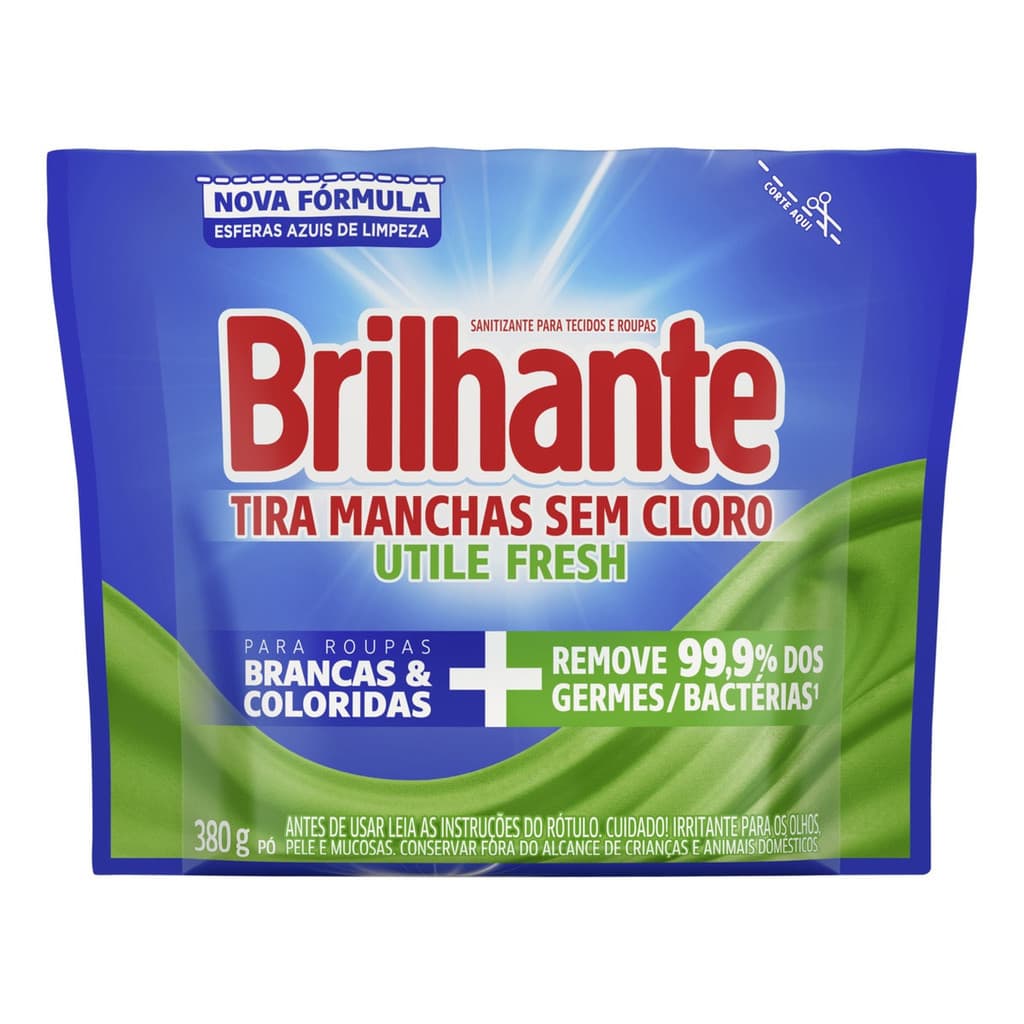 Tira Manchas Brilhante Utile Brancas E Coloridas 380g
