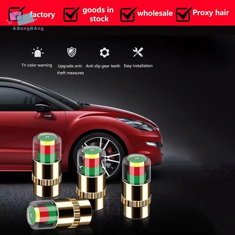 Abongbanghn 1 Conjunto De Acessórios DIY , Medidor De Pressão De Pneu De Carro , Indicador De Alerta , Sensor De Válvula