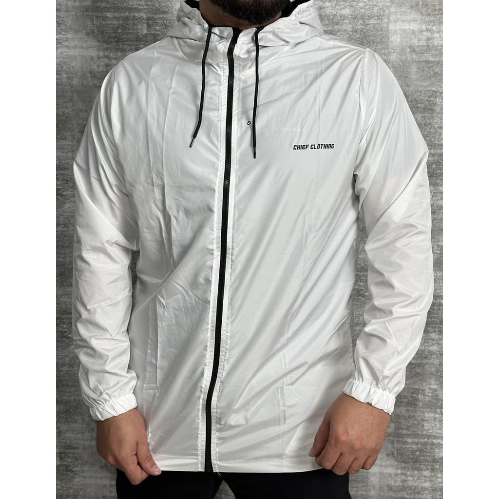 Jaqueta Corta Vento Masculina Plus Size Impermeavel Capuz Forrado