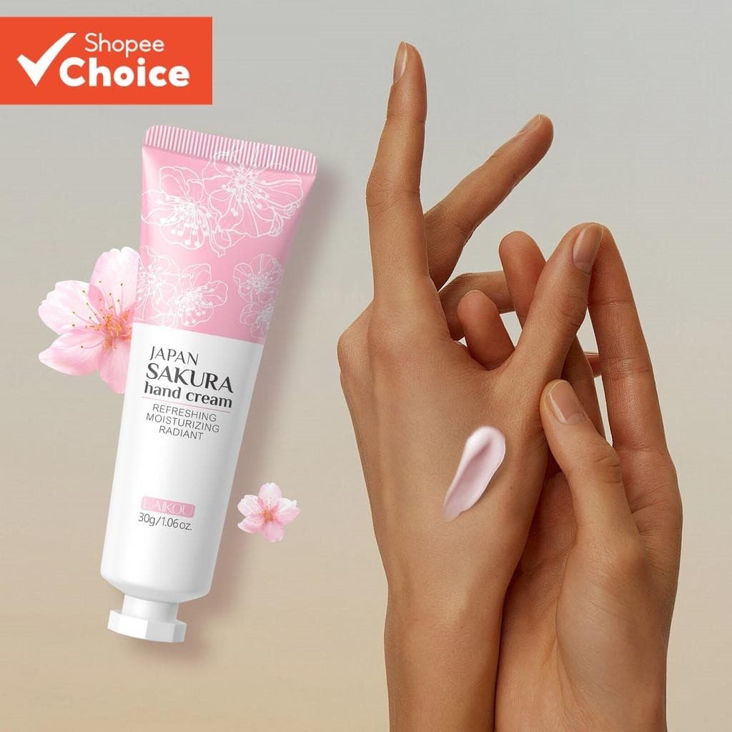 LAIKOU Japão Sakura Creme Para As Mãos Reparador Ro ugh Clareamento Nutritivo A Pele 30g