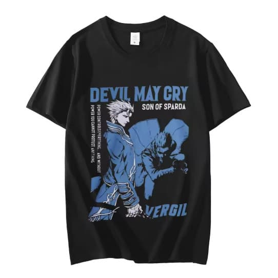 Camiseta Camisa Blusa Algodão Unissex Jogo quente diabo pode chorar Devil May Cry TrendBox mania