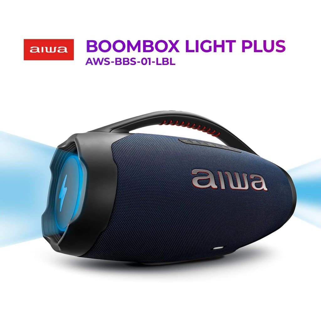 Caixa de Som Portátil BT Aiwa Boombox BBS-01LB 9531-01 Azul