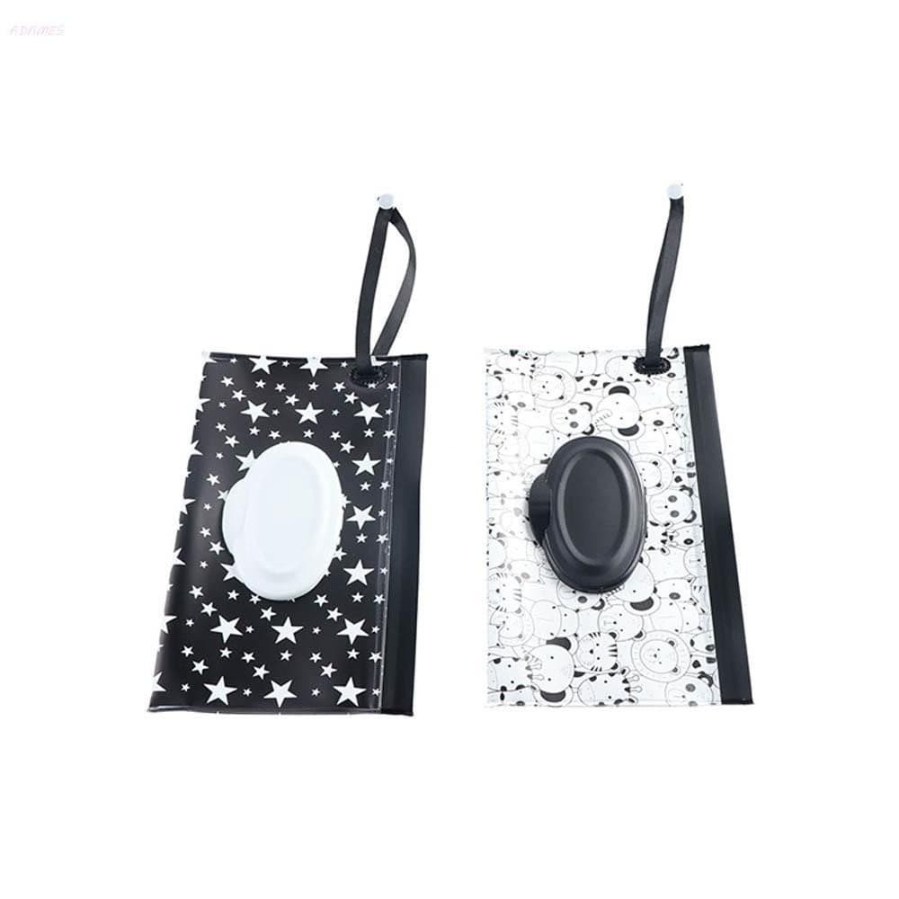 ADAMES Bolsa Para Lenços Umedecidos , Útil , EVA , Acessório Carrinho De Bebê , Capa Flip , Desenho Animado , Recarregáv