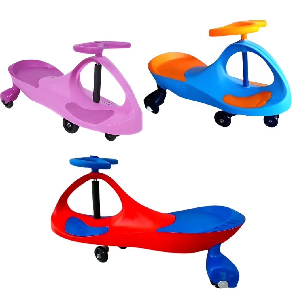Carrinho Ginga Car Infantil Com Led Velotrol Triciclo Rolimã