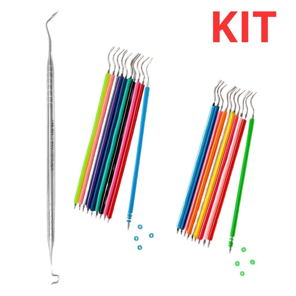 Kit 1000 Borrachinhas Cores Sortidas + Aplicador Inox Melhor Qualidade