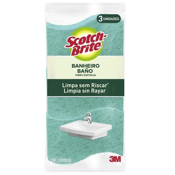 Kit com 3 Esponja para Banheiro SCOTCH-BRITE