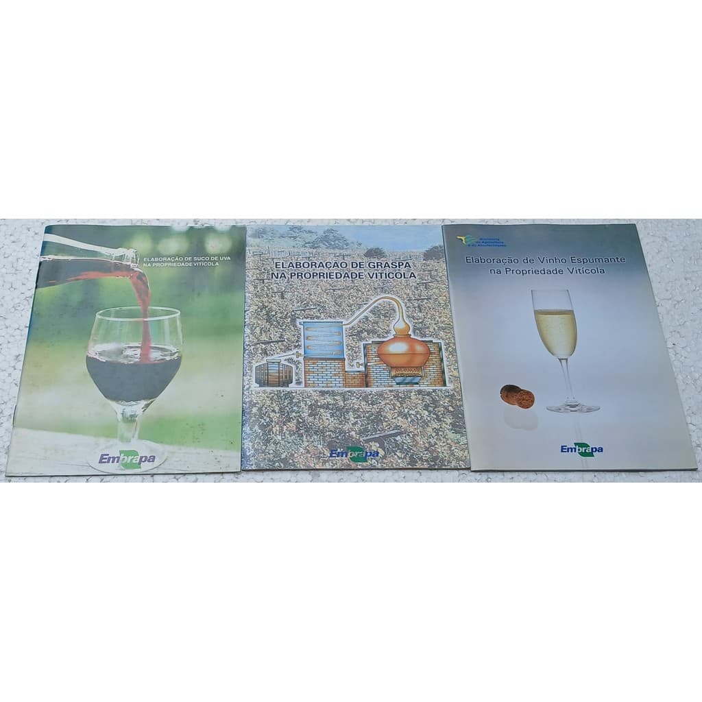 3 Volumes: Elaboração de Vinho Espumante na Propriedade Vitícola, suco de uva e Graspa de Luiz Antenor Rizzon; Vitor ...