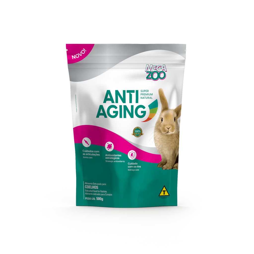 Megazoo extruzada coelho ANTI AGING 500G