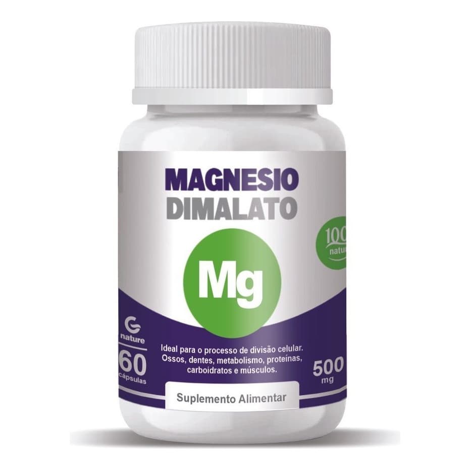 Magnésio Dimalato 500mg – 60 Cápsulas | Envio Imediato
