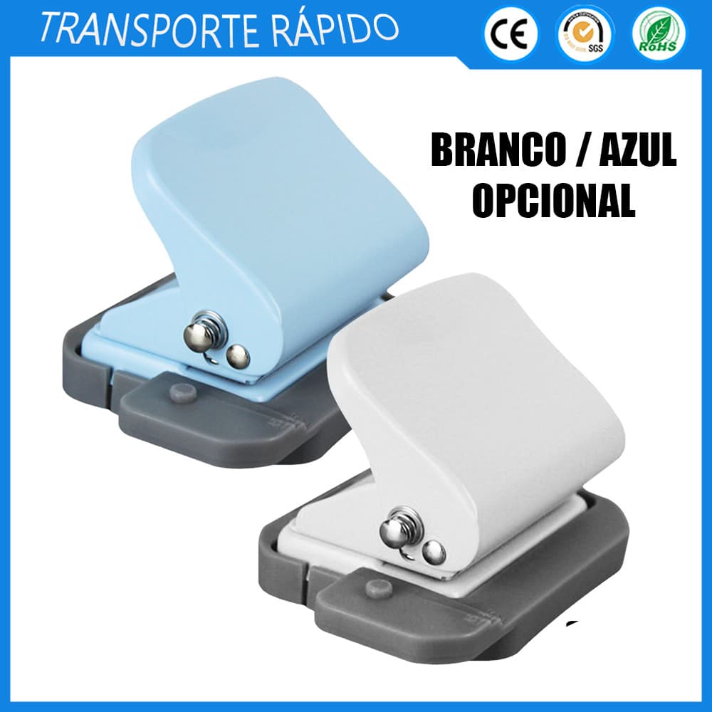 Perfurador de papel de folha solta 6 furos Perfurador de metal redondo portátil