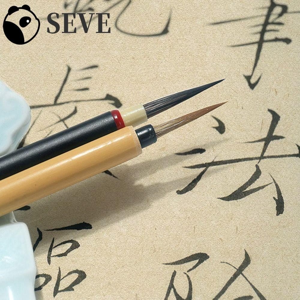 SEVE Script Writing Brush Lobo Cabelo Pintura Prática Tradicional Bambu Estudante Desenho Pincel De Caligrafia