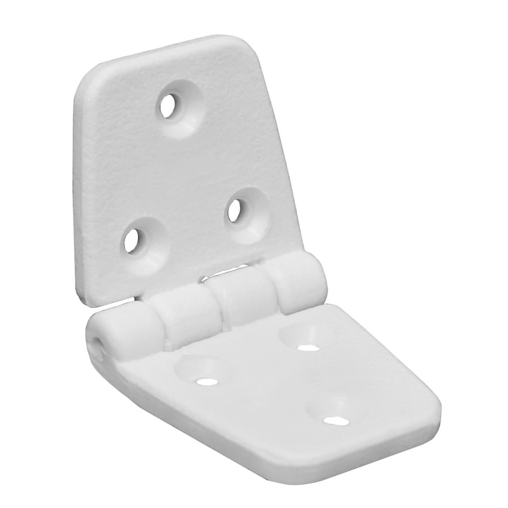 Dobradiça Nylon 6 Furos 7,2 X 3,5 P/ Lancha Barcos Branca