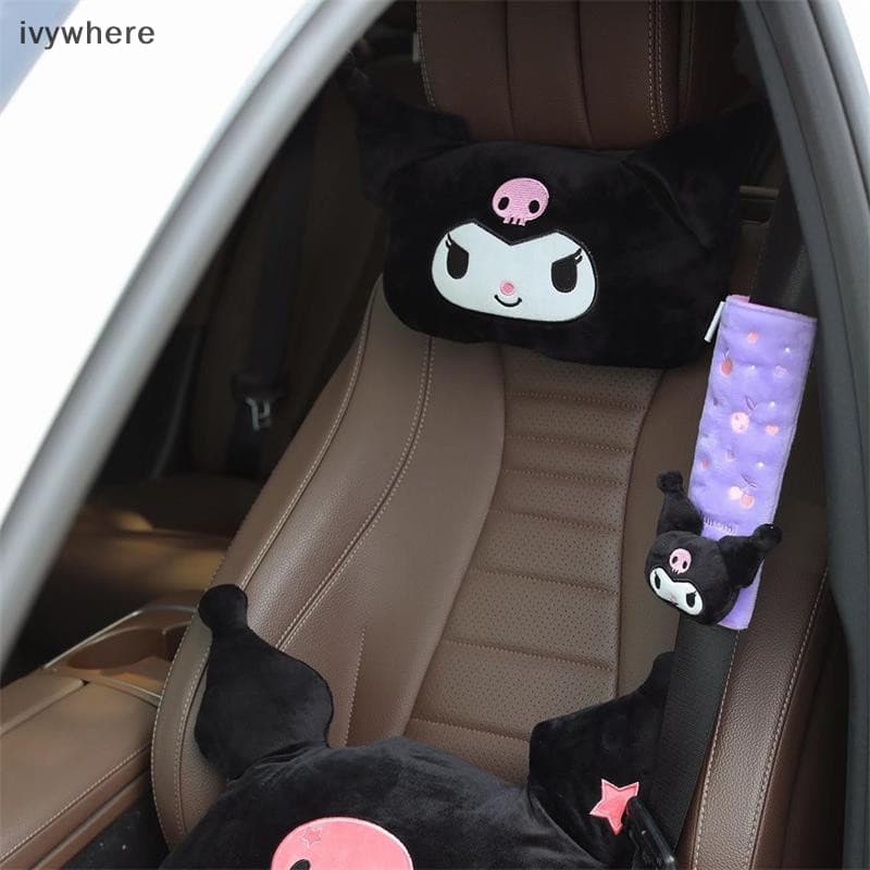 ivywhere Bonito Carro De Pelúcia Encosto De Cabeça Pescoço Cinto De Segurança Do Capa Almofada De Ombro Decoração Interi