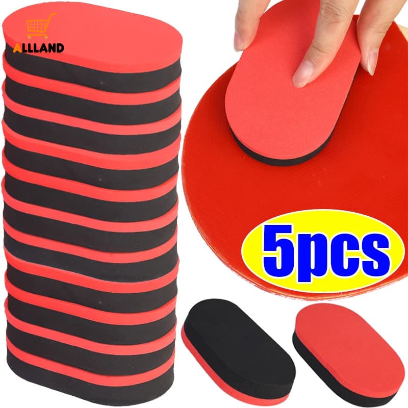 5Pcs/Set Limpadores De Esponja Macia Para Raquete De Tênis De Mesa-Toalhetes De Limpeza Multifuncionais Descontaminação De Pás